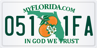 FL license plate 0511FA
