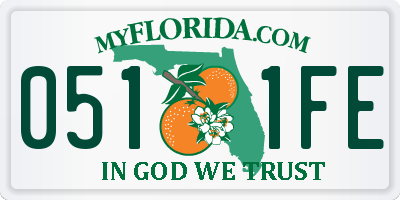 FL license plate 0511FE