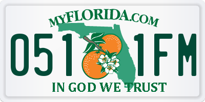 FL license plate 0511FM