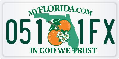 FL license plate 0511FX