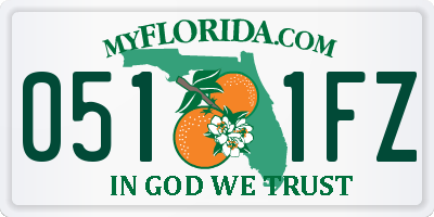 FL license plate 0511FZ