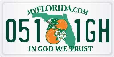 FL license plate 0511GH