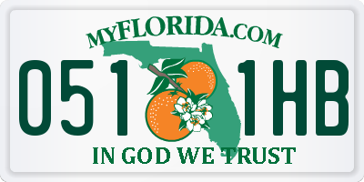 FL license plate 0511HB