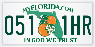 FL license plate 0511HR