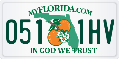 FL license plate 0511HV