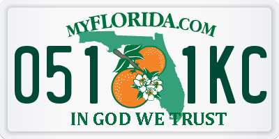 FL license plate 0511KC