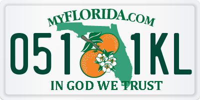 FL license plate 0511KL