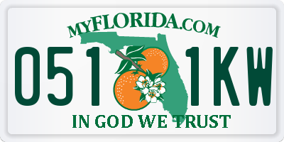 FL license plate 0511KW