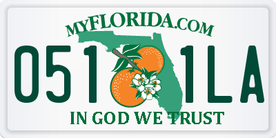 FL license plate 0511LA