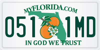 FL license plate 0511MD