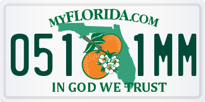 FL license plate 0511MM