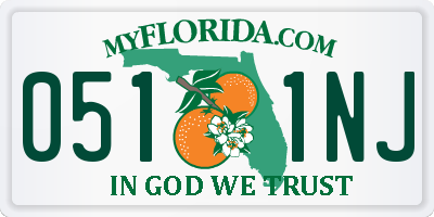 FL license plate 0511NJ