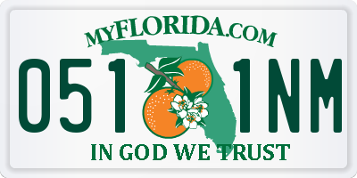 FL license plate 0511NM
