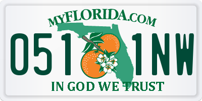 FL license plate 0511NW