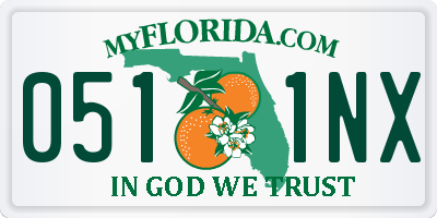 FL license plate 0511NX