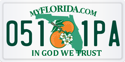 FL license plate 0511PA