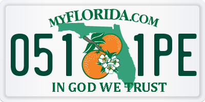 FL license plate 0511PE