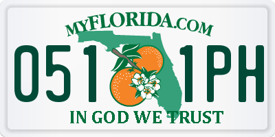 FL license plate 0511PH