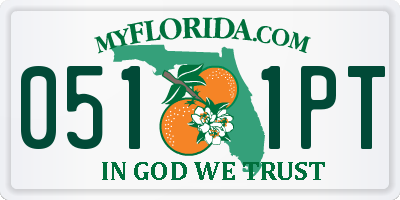 FL license plate 0511PT