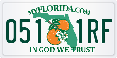 FL license plate 0511RF