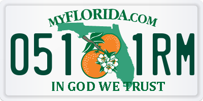 FL license plate 0511RM
