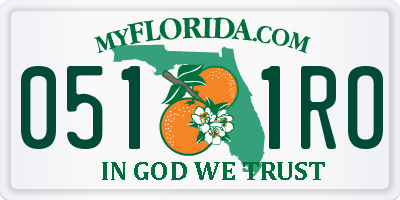 FL license plate 0511RO