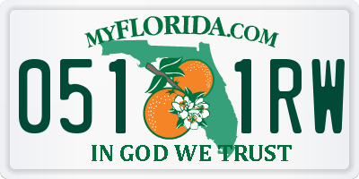 FL license plate 0511RW