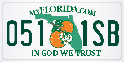FL license plate 0511SB