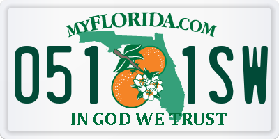 FL license plate 0511SW