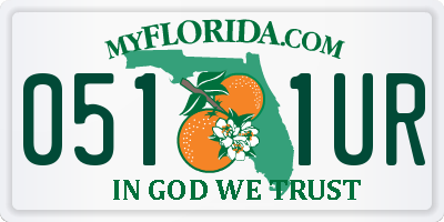 FL license plate 0511UR