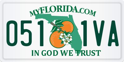 FL license plate 0511VA