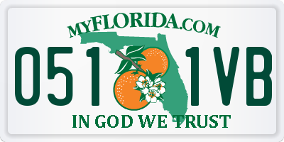 FL license plate 0511VB