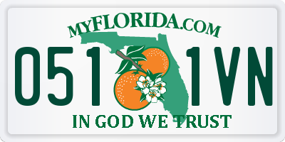 FL license plate 0511VN