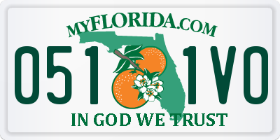 FL license plate 0511VO