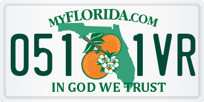 FL license plate 0511VR