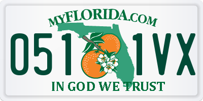 FL license plate 0511VX