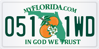FL license plate 0511WD