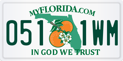 FL license plate 0511WM