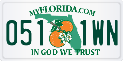 FL license plate 0511WN
