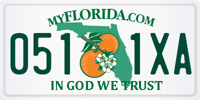 FL license plate 0511XA