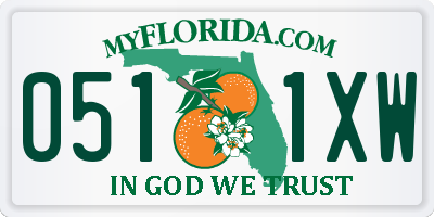 FL license plate 0511XW