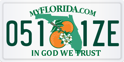 FL license plate 0511ZE