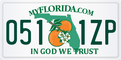 FL license plate 0511ZP