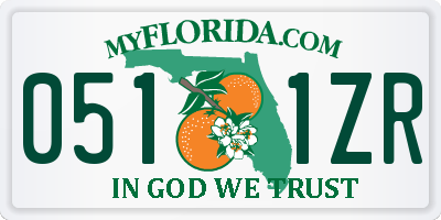 FL license plate 0511ZR