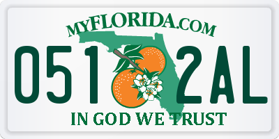 FL license plate 0512AL