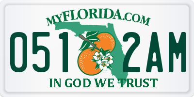 FL license plate 0512AM