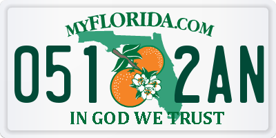 FL license plate 0512AN