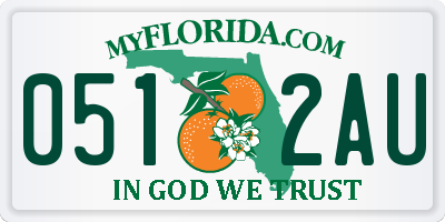 FL license plate 0512AU