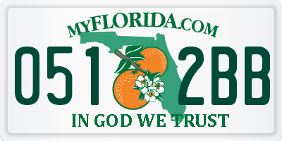 FL license plate 0512BB