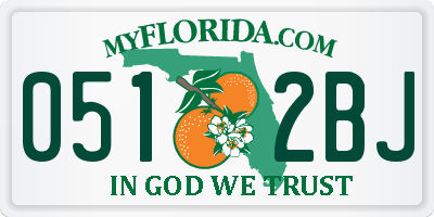 FL license plate 0512BJ